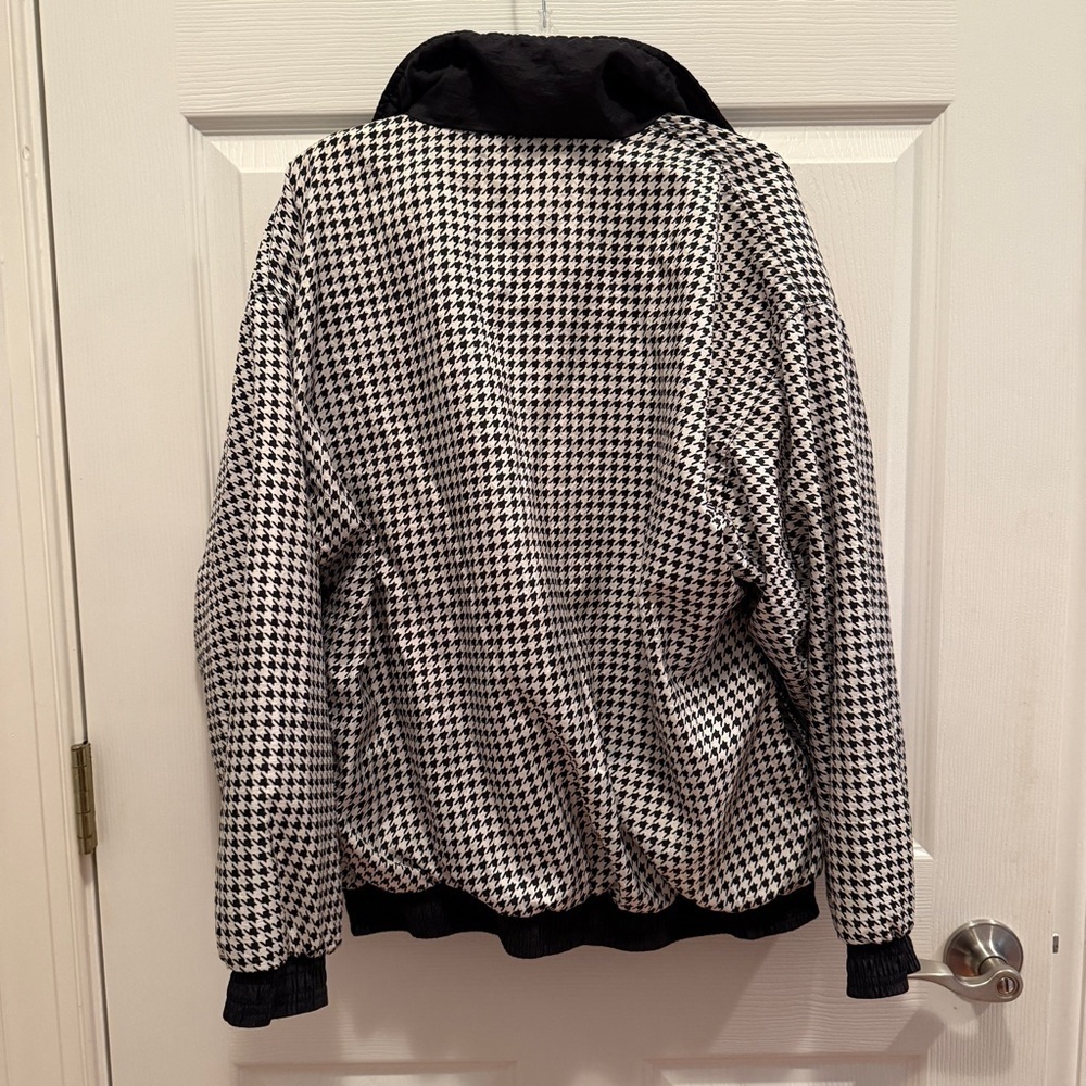 Vintage Houndstooth Windbreaker Jacket – Size Small - Picture 4 of 4